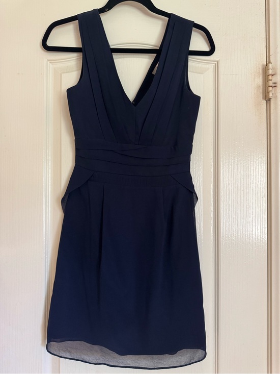 Forever 21 Dresses & Skirts - Forever 21 Navy Deep V Pleated Waist Mini Dress